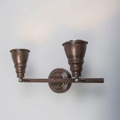 QAZQA Deckenstrahler|Aufbaustrahler*Decken- und Wandstrahler rostbraun schwenkbar - Coney 2