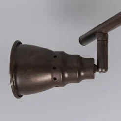 QAZQA Deckenstrahler|Aufbaustrahler*Decken- und Wandstrahler rostbraun schwenkbar - Coney 2