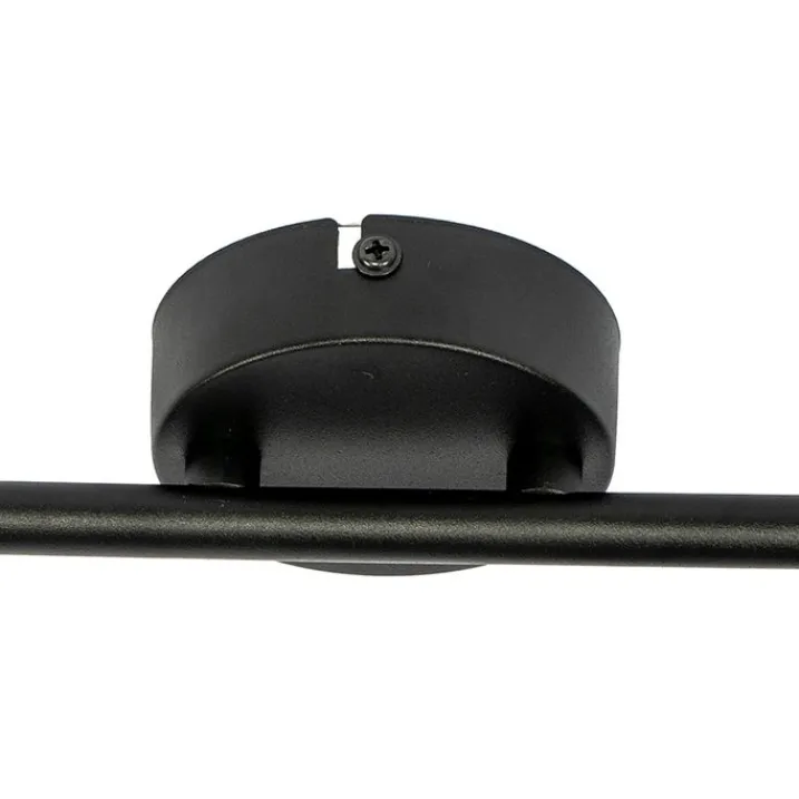 QAZQA Deckenstrahler|Aufbaustrahler*Deckenfleck schwarz mit schwarzem Schirm 2-Licht verstellbar - Hetta