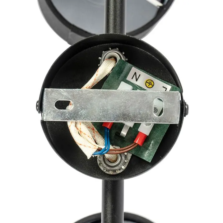 QAZQA Deckenstrahler|Aufbaustrahler*Deckenfleck schwarz mit schwarzem Schirm 2-Licht verstellbar - Hetta