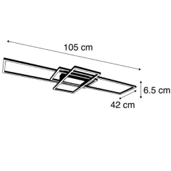 Trio Leuchten Led-Deckenleuchten|Deckenleuchten*Deckenleuchte Anthrazit inkl. LED, Fernbedienung - Riha