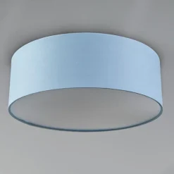 Kinder QAZQA Kinderzimmerlampen|Schlafzimmerlampen*Deckenleuchte blau 30 cm inkl. LED - Drum LED