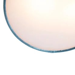 QAZQA Deckenleuchten|Wohnzimmerlampen*Deckenleuchte blau 30 cm mit goldener Innenseite - Drum