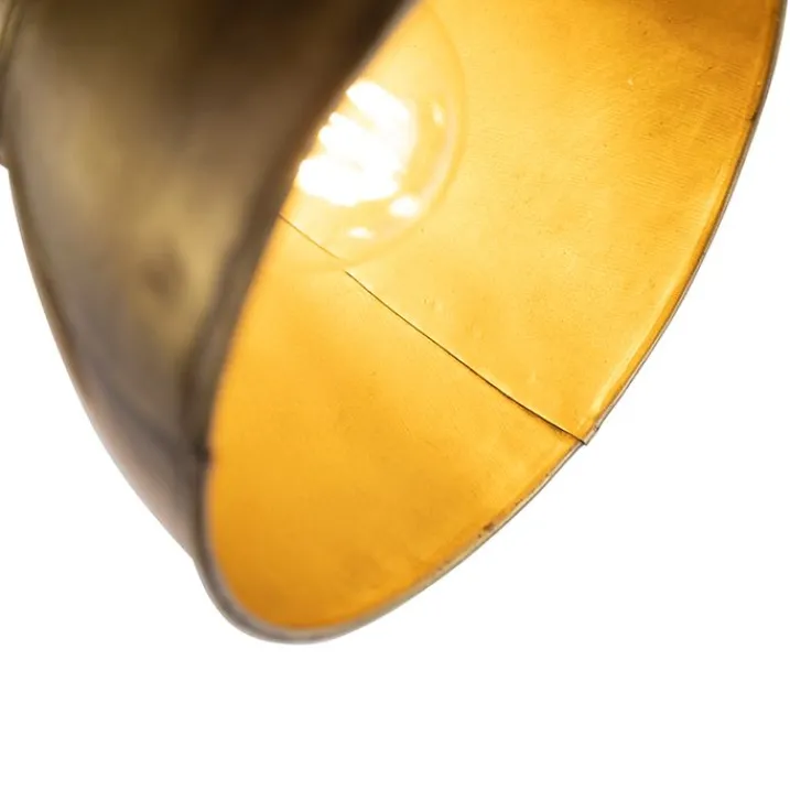 QAZQA Deckenstrahler|Aufbaustrahler*Deckenleuchte Bronze mit Holz 3-flammig - Mangos