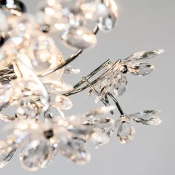 Trio Leuchten Schlafzimmerlampen|Küchenlampen*Deckenleuchte Chrom mit bunten Kunststoffblumen 38cm - Fiore