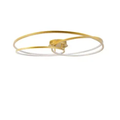 QAZQA Schlafzimmerlampen|Küchenlampen*Deckenleuchte Gold 78 cm inkl. LED 3 Stufen dimmbar - Rowin