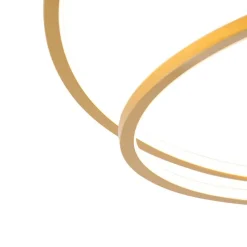 QAZQA Schlafzimmerlampen|Küchenlampen*Deckenleuchte Gold 78 cm inkl. LED 3 Stufen dimmbar - Rowin