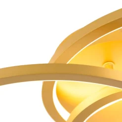 QAZQA Led-Deckenleuchten|Deckenleuchten*Deckenleuchte Gold 45 cm inkl. LED 3 Stufen dimmbar - Rowin