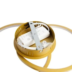 QAZQA Led-Deckenleuchten|Deckenleuchten*Deckenleuchte Gold 45 cm inkl. LED 3 Stufen dimmbar - Rowin