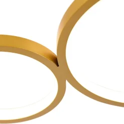 QAZQA Schlafzimmerlampen|Küchenlampen*Deckenleuchte gold inkl. LED 3-stufig dimmbar 4-flammig - Lupolo