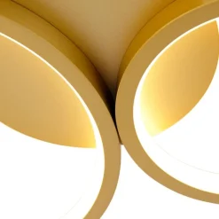 QAZQA Schlafzimmerlampen|Küchenlampen*Deckenleuchte gold inkl. LED 3-stufig dimmbar 4-flammig - Lupolo