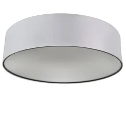 Kinder QAZQA Kinderzimmerlampen|Schlafzimmerlampen*Deckenleuchte grau 40 cm inkl. LED - Drum LED