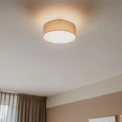 Kinder QAZQA Kinderzimmerlampen|Led-Deckenleuchten*Deckenleuchte grau 30 cm inkl. LED - Drum LED