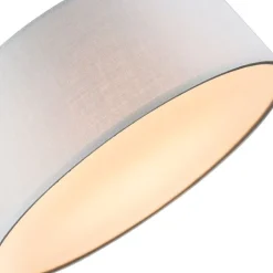 Kinder QAZQA Kinderzimmerlampen|Led-Deckenleuchten*Deckenleuchte grau 30 cm inkl. LED - Drum LED