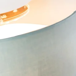 Kinder QAZQA Kinderzimmerlampen|Schlafzimmerlampen*Deckenleuchte grün 40 cm inkl. LED - Drum LED