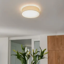 Kinder QAZQA Kinderzimmerlampen|Schlafzimmerlampen*Deckenleuchte grün 40 cm inkl. LED - Drum LED