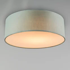 Kinder QAZQA Kinderzimmerlampen|Schlafzimmerlampen*Deckenleuchte grün 30 cm inkl. LED - Drum LED