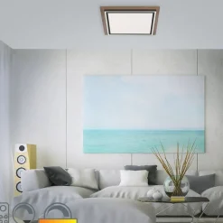 Paul Neuhaus Led-Deckenleuchten|Deckenleuchten*Deckenleuchte Holz quadratisch inkl. LED mit Fernbedienung - Ajdin