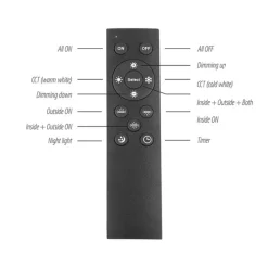 Paul Neuhaus Led-Deckenleuchten|Deckenleuchten*Deckenleuchte Holz quadratisch inkl. LED mit Fernbedienung - Ajdin