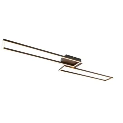 QAZQA Led-Deckenleuchten|Deckenleuchten*Deckenleuchte länglich schwarz 3-stufig dimmbar - Plazas Novo