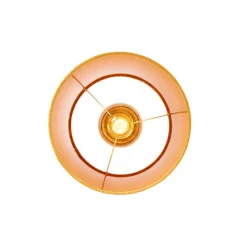 QAZQA Deckenleuchten|Wohnzimmerlampen*Deckenleuchte mattschwarzer Samtschirm Gold 25 cm - Kombi