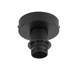 QAZQA Deckenleuchten|Wohnzimmerlampen*Deckenleuchte mattschwarz ohne Schirm - Combi