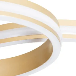 QAZQA Led-Deckenleuchten|Deckenleuchten*Deckenleuchte Messing inkl. LED 3-stufig dimmbar 4-flammig - Navara