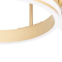 QAZQA Schlafzimmerlampen|Küchenlampen*Deckenleuchte Messing inkl. LED 3-Stufen dimmbar 3-Licht - Navara