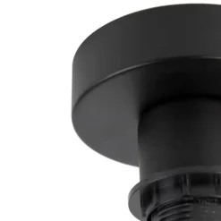 QAZQA Deckenleuchten|Wohnzimmerlampen*Deckenleuchte mit Baumwollschirm schwarz mit Gold 25 cm - Combi schwarz