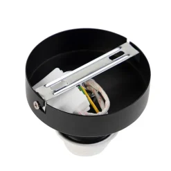 QAZQA Deckenleuchten|Wohnzimmerlampen*Deckenleuchte mit Samtschirm ocker/gold 25cm - Combi schwarz