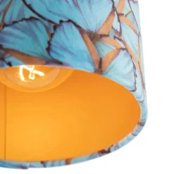 QAZQA Deckenleuchten|Wohnzimmerlampen*Deckenleuchte mit Schirm Schmetterling 20 cm - Combi schwarz