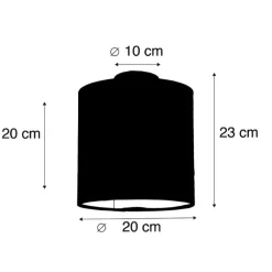 QAZQA Deckenleuchten|Wohnzimmerlampen*Deckenleuchte mit Schirm Schmetterling 20 cm - Combi schwarz
