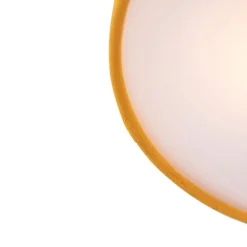 QAZQA Deckenleuchten|Wohnzimmerlampen*Deckenleuchte ocker 30 cm mit goldener Innenseite - Drum