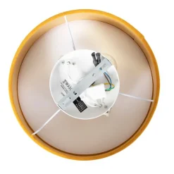 QAZQA Deckenleuchten|Wohnzimmerlampen*Deckenleuchte ocker 30 cm mit goldener Innenseite - Drum