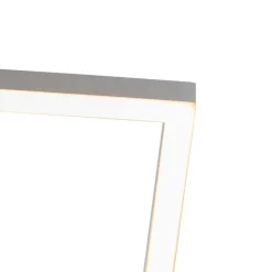 QAZQA Led-Deckenleuchten|Deckenleuchten*Deckenleuchte quadratisch Stahl 3-stufig dimmbar - Plazas Novo