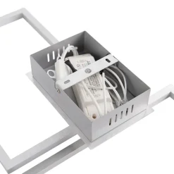 QAZQA Led-Deckenleuchten|Deckenleuchten*Deckenleuchte quadratisch Stahl 3-stufig dimmbar - Plazas Novo