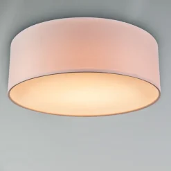 Kinder QAZQA Kinderzimmerlampen|Led-Deckenleuchten*Deckenleuchte rosa 30 cm inkl. LED - Drum LED