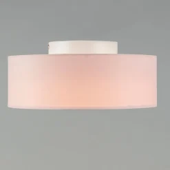 Kinder QAZQA Kinderzimmerlampen|Led-Deckenleuchten*Deckenleuchte rosa 30 cm inkl. LED - Drum LED