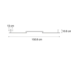 QAZQA Schlafzimmerlampen|Esszimmerlampen*Deckenleuchte schwarz 150,8 cm inkl. LED 3-stufig dimmbar verstellbar - Annuschka