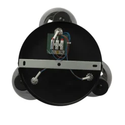 QAZQA Schlafzimmerlampen|Küchenlampen*Deckenleuchte schwarz 35 cm mit Rauchglas 3-Licht - Vidro