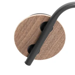 QAZQA Deckenstrahler|Aufbaustrahler*Deckenleuchte schwarz 44,5 cm mit Rauchglas und Holz 3-flammig - Vidro