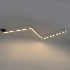 QAZQA Led-Deckenleuchten|Deckenleuchten*Deckenleuchte schwarz 300 cm inkl. LED 3-stufig dimmbar - Annuschka