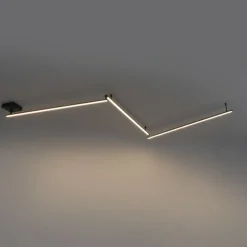 QAZQA Led-Deckenleuchten|Deckenleuchten*Deckenleuchte schwarz 300 cm inkl. LED 3-stufig dimmbar - Annuschka