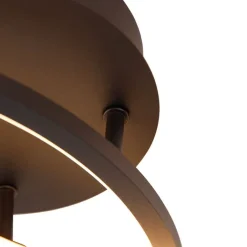 QAZQA Schlafzimmerlampen|Küchenlampen*Deckenleuchte schwarz 78 cm inkl. LED 3 Stufen dimmbar - Rowin