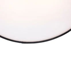 QAZQA Schlafzimmerlampen|Küchenlampen*Deckenleuchte schwarz 40 cm mit goldener Innenseite - Drum