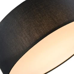 Kinder QAZQA Kinderzimmerlampen|Led-Deckenleuchten*Deckenleuchte schwarz 40 cm inkl. LED - Drum LED