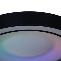 Trio Leuchten Led-Deckenleuchten|Deckenleuchten*Deckenleuchte Schwarz inkl. dimmbarer RGBW LED mit Fernbedienung - Arco