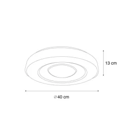 Trio Leuchten Led-Deckenleuchten|Deckenleuchten*Deckenleuchte Schwarz inkl. dimmbarer RGBW LED mit Fernbedienung - Arco