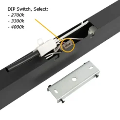 QAZQA Professional Led-Deckenleuchten|Deckenleuchten*Deckenleuchte schwarz inkl. LED 3-Stufen-Dimmbar 2700-4000K mit Dip-Schalter - Keane