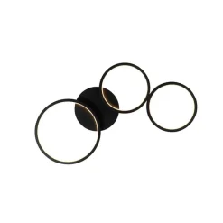 QAZQA Led-Deckenleuchten|Deckenleuchten*Deckenleuchte schwarz inkl. LED 3-stufig dimmbar 3-Licht - Pande